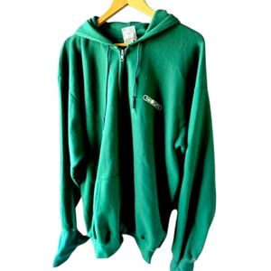Handcuffs Vintage Green Men's Hoodie Sweatshirt Zip Front Skateboarding USA
